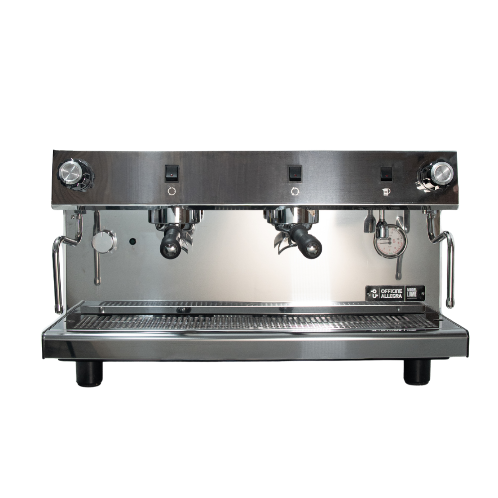 CAFETERA INDUSTRIAL PROFESIONAL ITALIANA LUME 2 GRUPOS  SEMIAUTOMÁTICA 220V