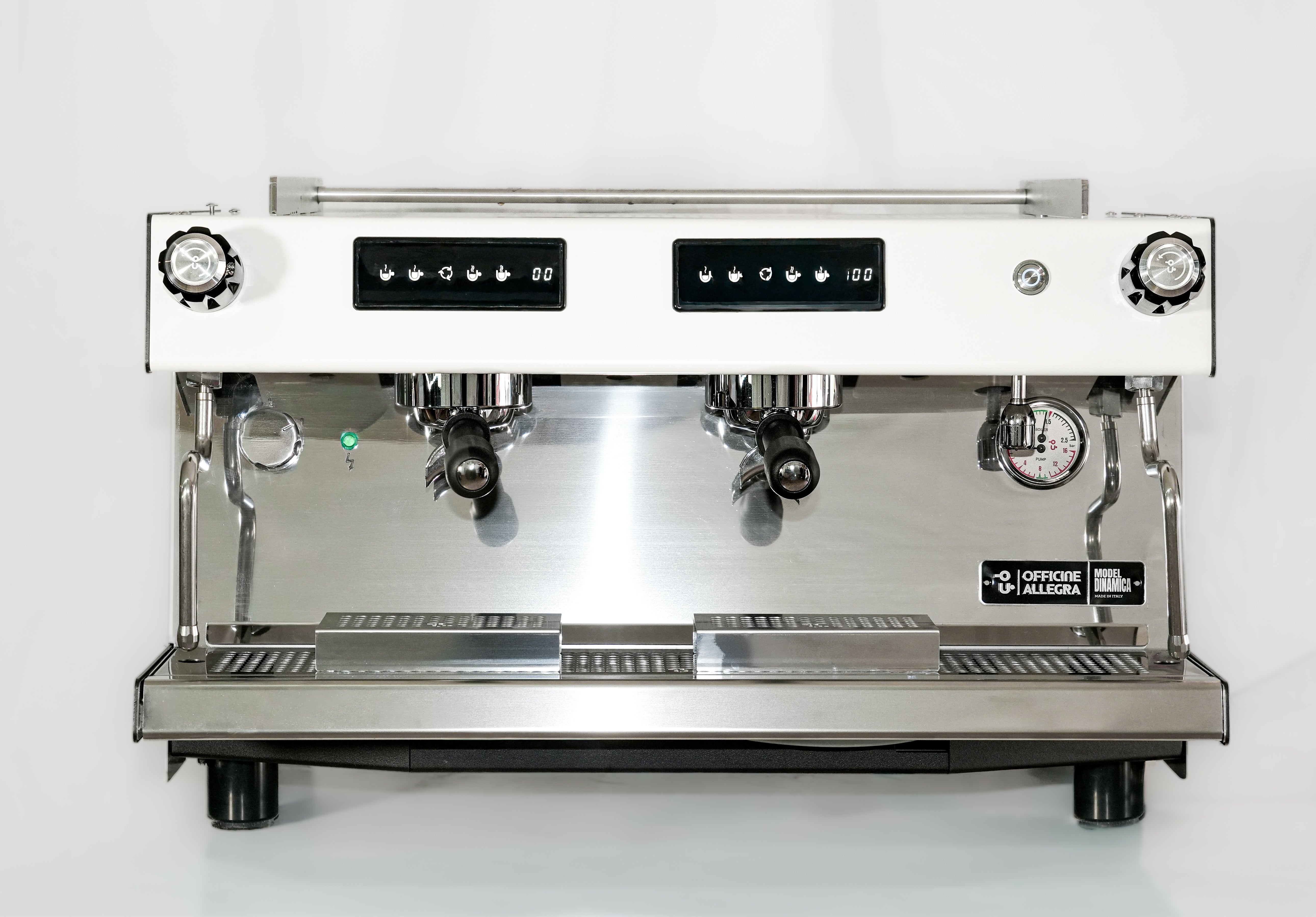 CAFETERA INDUSTRIAL PROFESIONAL ITALIANA DINAMICA 2 GRUPOS  SEMIAUTOMÁTICA 220V